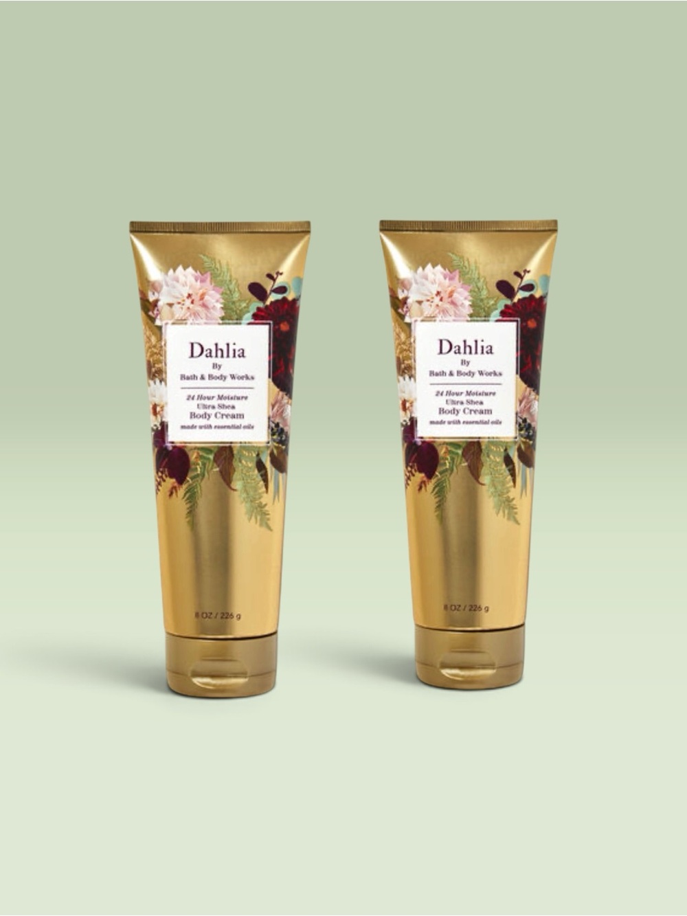Bath and Body Works DAHLIA Ultra Shea Body Cream ~ 8 fl.oz. ( Lot of 2 )